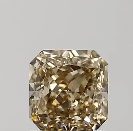 0.96ct Radiant Natural Diamond (Colour Fancy Yellowish Brown, Clarity VS2, GIA Certified)