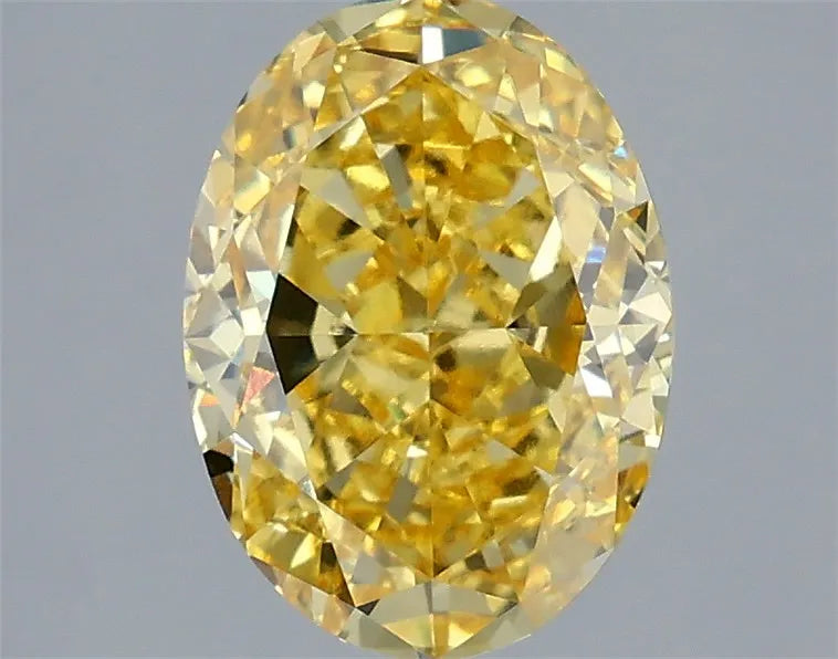 3.09ct Oval Lab Grown Diamond (Colour Fancy Vivid Yellow, Clarity VVS2, IGI Certified)