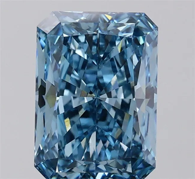 3.10ct Radiant Lab Grown Diamond (Colour Fancy Vivid Blue, Clarity VVS2, IGI Certified)