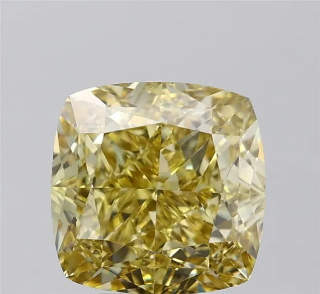 4.04ct Cushion modified Lab Grown Diamond (Colour Fancy Yellow, Clarity VS1, IGI Certified)