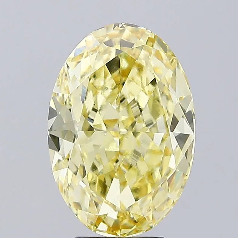 5.10ct Oval Lab Grown Diamond (Colour Fancy Vivid Yellow, Clarity VVS2, IGI Certified)