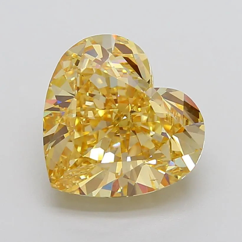 9.05ct Heart Lab Grown Diamond (Colour Fancy Yellow, Clarity VS2, IGI Certified)