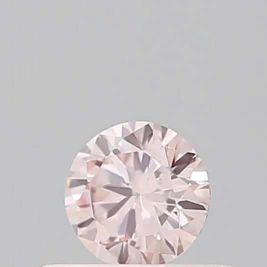 0.23ct Round Lab Grown Diamond (Colour Fancy Pink, Clarity VVS2, Cut EX, IGI Certified)