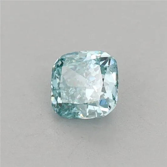 0.35ct Cushion modified Lab Grown Diamond (Colour Fancy Vivid Green, Clarity VS1, IGI Certified)