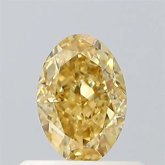 0.52ct Oval Lab Grown Diamond (Colour Fancy Intense Yellow, Clarity VVS2, IGI Certified)
