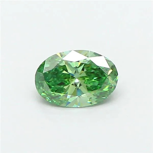 0.56ct Oval Lab Grown Diamond (Colour Fancy Vivid Green, Clarity VVS2, IGI Certified)