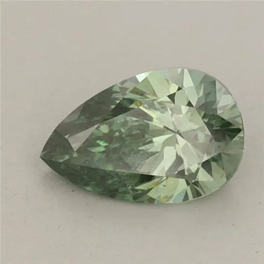 0.73ct Pear Lab Grown Diamond (Colour Fancy Vivid Green, Clarity VS1, IGI Certified)