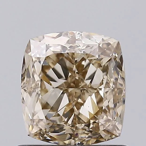 1.06ct Cushion modified Natural Diamond (Colour Fancy Light Brown, Clarity VS2, GIA Certified)