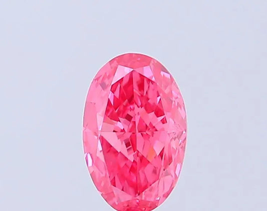 1.17ct Oval Lab Grown Diamond (Colour Fancy Vivid Pink, Clarity VVS2, IGI Certified)