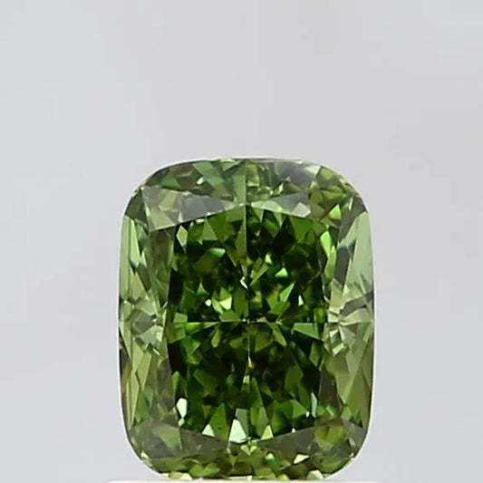 1.21ct Cushion modified Lab Grown Diamond (Colour Fancy Vivid Green, Clarity VS1, IGI Certified)