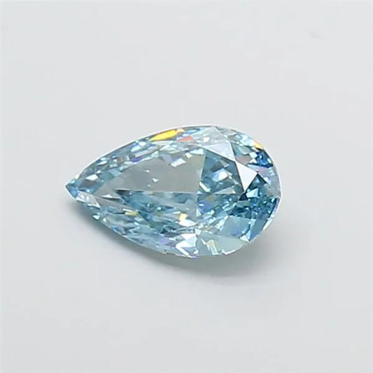 1.51ct Pear Lab Grown Diamond (Colour Fancy Vivid Blue, Clarity VS2, IGI Certified)