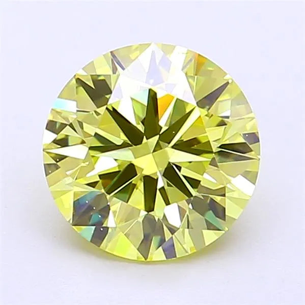 1.61ct Round Lab Grown Diamond (Colour Fancy Intense Yellow, Clarity VVS1, Cut ID, IGI Certified)