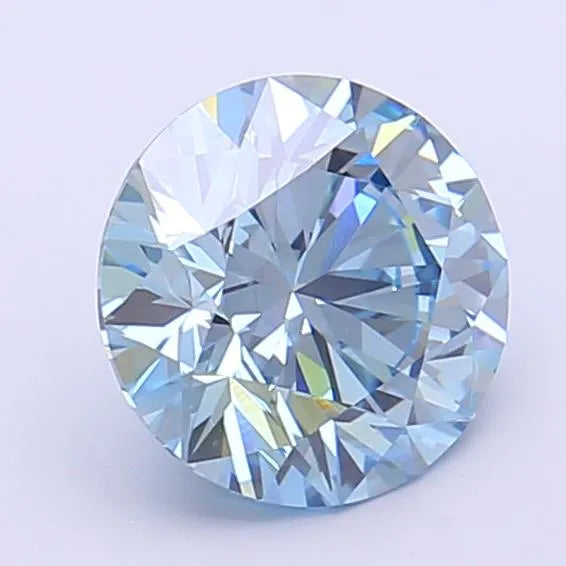1.75ct Round Lab Grown Diamond (Colour Fancy Vivid Blue, Clarity VVS2, Cut ID, IGI Certified)