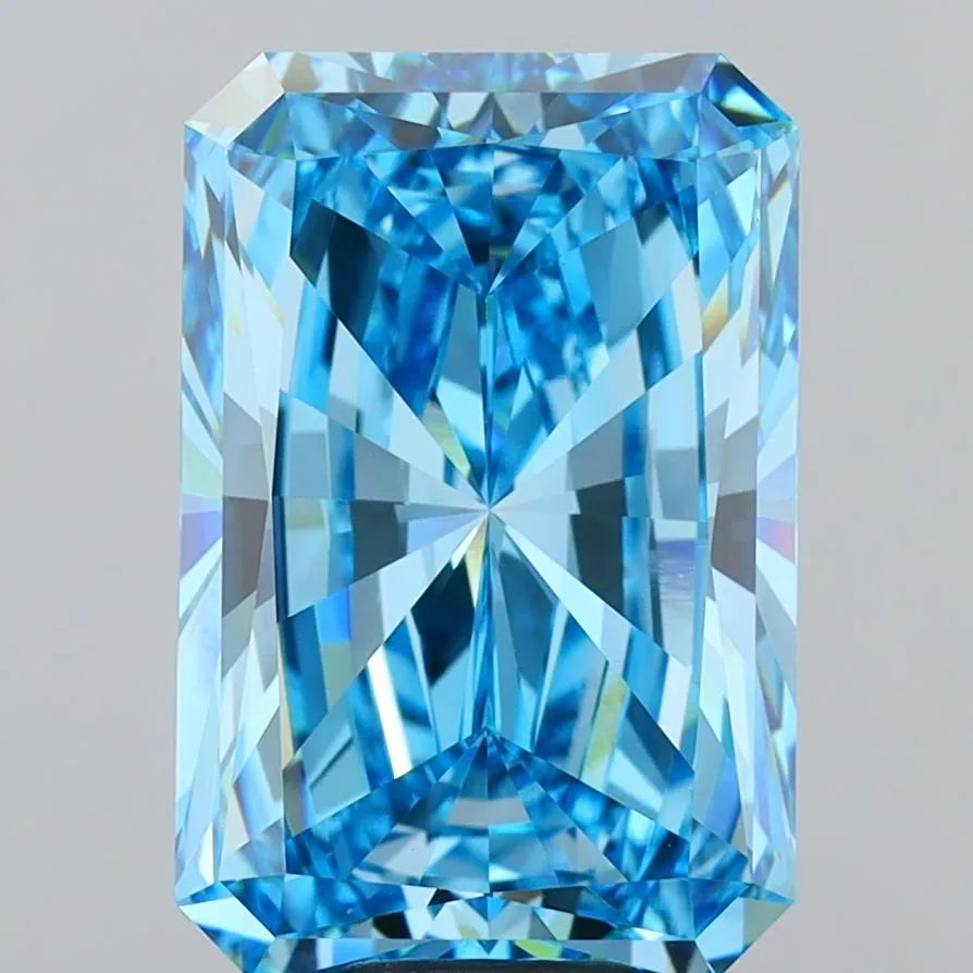 10.47ct Radiant Lab Grown Diamond (Colour Fancy Vivid Blue, Clarity VVS2, IGI Certified)