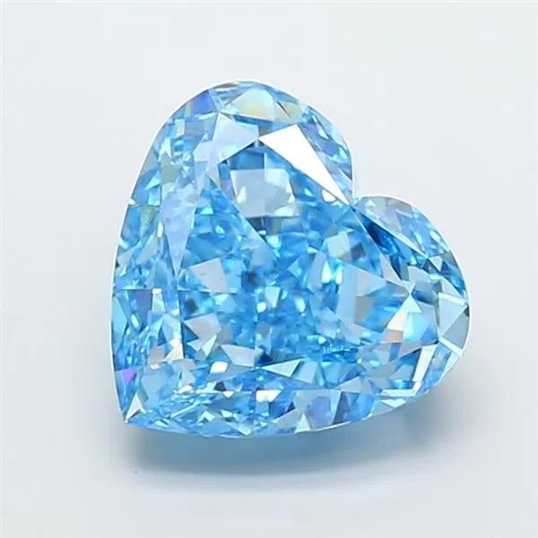 11.07ct Heart Lab Grown Diamond (Colour Fancy Vivid Blue, Clarity VVS2, IGI Certified)