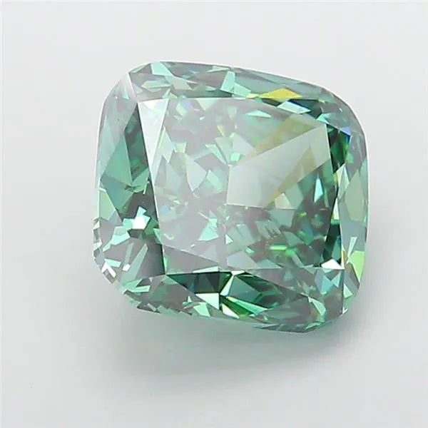 12.17ct Cushion modified Lab Grown Diamond (Colour Fancy Vivid Green, Clarity VS2, IGI Certified)
