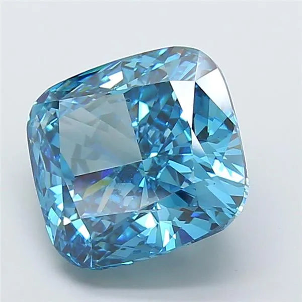 12.59ct Cushion modified Lab Grown Diamond (Colour Fancy Vivid Blue, Clarity VS2, IGI Certified)