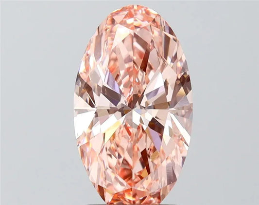 2.00ct Oval Lab Grown Diamond (Colour Fancy Vivid Pink, Clarity VS1, IGI Certified)