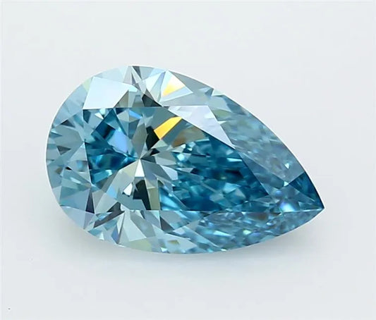 2.01ct Pear Lab Grown Diamond (Colour Fancy Vivid Blue, Clarity VVS2, IGI Certified)