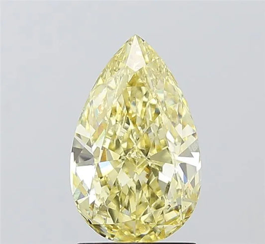 2.05ct Pear Lab Grown Diamond (Colour Fancy Yellow, Clarity VS2, IGI Certified)
