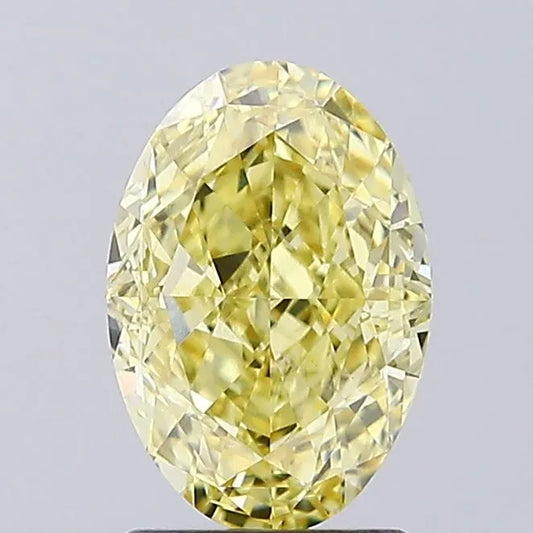 2.06ct Oval Lab Grown Diamond (Colour Fancy Intense Yellow, Clarity VVS2, IGI Certified)