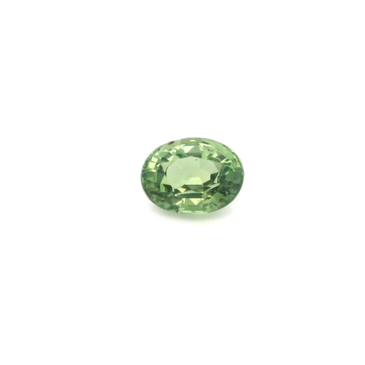 2.06ct Oval Natural Sapphire (Colour Green, Clarity Slightly Included, Cut Faceted)
