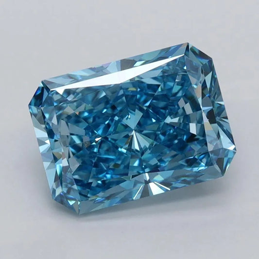 2.08ct Radiant Lab Grown Diamond (Colour Fancy Vivid Blue, Clarity VVS1, IGI Certified)