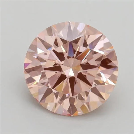 2.24ct Round Lab Grown Diamond (Colour Fancy Intense Pink, Clarity VVS2, Cut ID, IGI Certified)