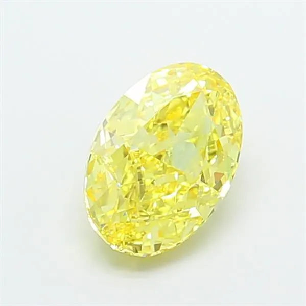 2.50ct Oval Lab Grown Diamond (Colour Fancy Vivid Yellow, Clarity VVS2, IGI Certified)