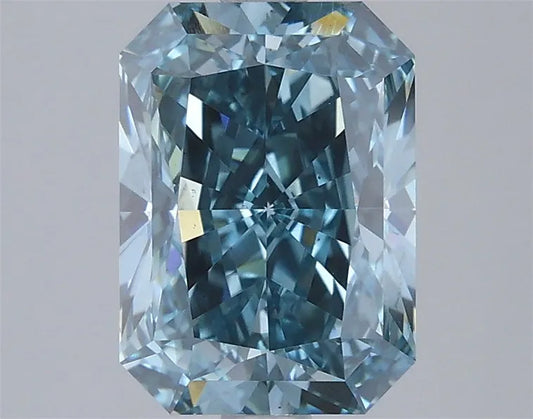 2.51ct Radiant Lab Grown Diamond (Colour Fancy Vivid Blue, Clarity VS2, IGI Certified)