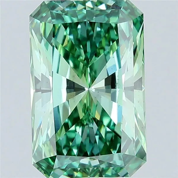2.55ct Radiant Lab Grown Diamond (Colour Fancy Vivid Green, Clarity VS2, IGI Certified)