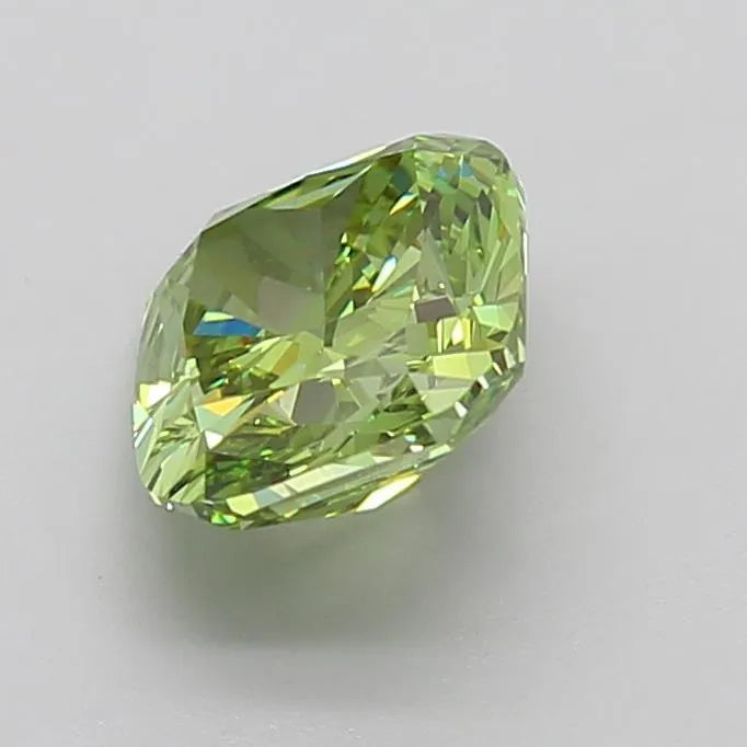 2.70ct Cushion modified Lab Grown Diamond (Colour Fancy Vivid Green, Clarity VVS2, IGI Certified)