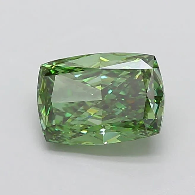 2.79ct Cushion modified Lab Grown Diamond (Colour Fancy Vivid Green, Clarity VVS2, IGI Certified)