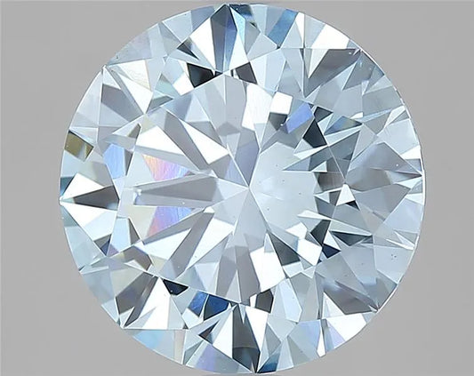 3.00ct Round Lab Grown Diamond (Colour Fancy Intense Blue, Clarity VS1, Cut VG, IGI Certified)