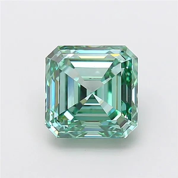 3.06ct Asscher Lab Grown Diamond (Colour Fancy Vivid Green, Clarity VVS2, IGI Certified)