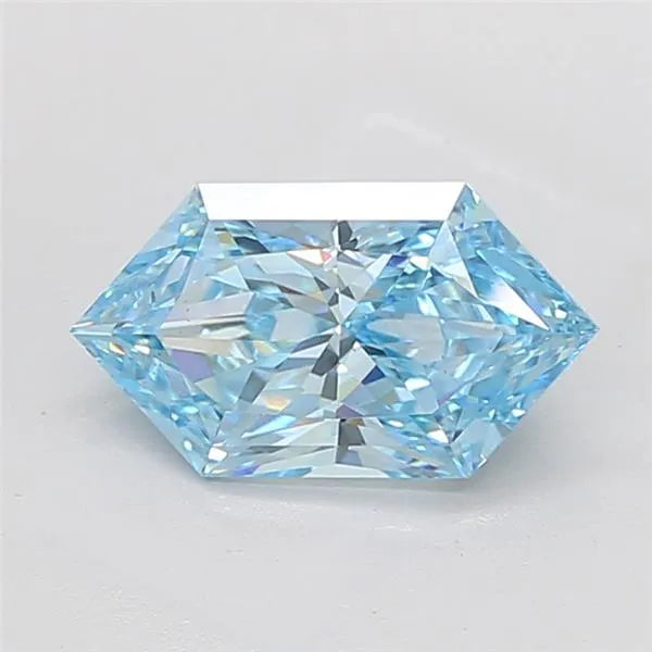3.10ct Hexagonal Lab Grown Diamond (Colour Fancy Vivid Blue, Clarity VS1, IGI Certified)