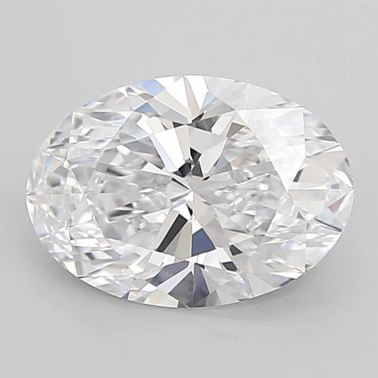 3.10ct Oval Lab Grown Diamond (Colour D, Clarity IF, Cut EX, IGI Certified)
