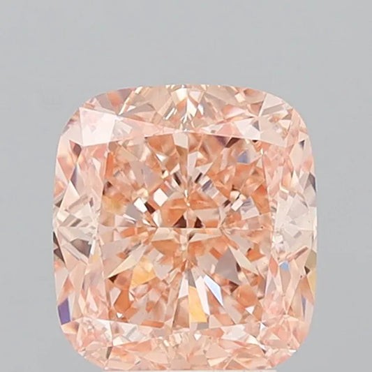 4.01ct Cushion modified Lab Grown Diamond (Colour Fancy Intense Pink Orange, Clarity VS1, IGI Certified)