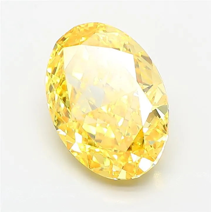 4.05ct Oval Lab Grown Diamond (Colour Fancy Vivid Yellow, Clarity VVS2, IGI Certified)