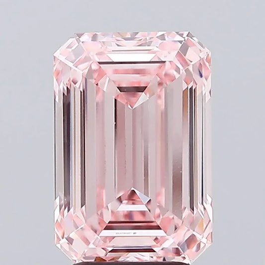 4.09ct Emerald Lab Grown Diamond (Colour Fancy Intense Pink, Clarity VVS2, IGI Certified)