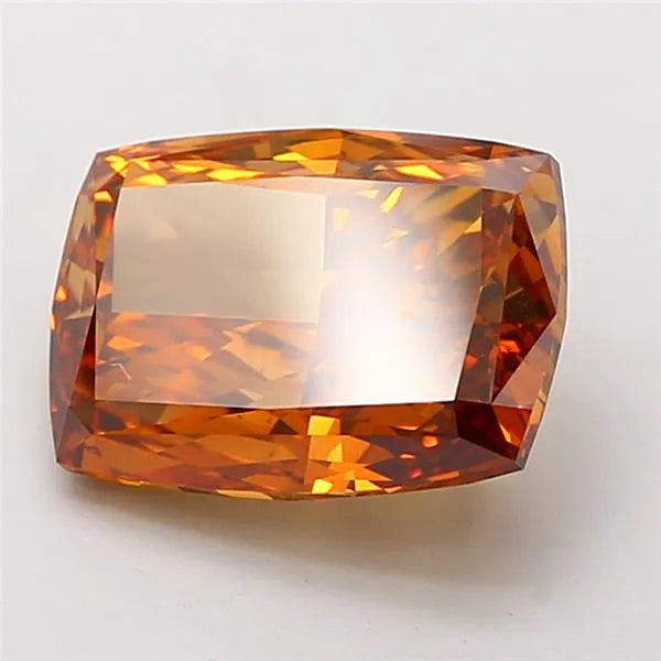 4.52ct Cushion modified Lab Grown Diamond (Colour Fancy Orangey Brown, Clarity VS1, IGI Certified)