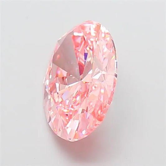 4.55ct Oval Lab Grown Diamond (Colour Fancy Vivid Pink, Clarity VS1, IGI Certified)
