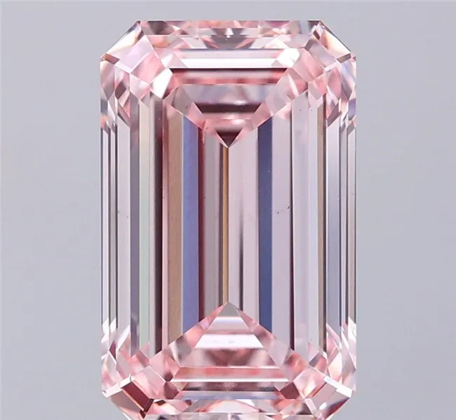 4.57ct Emerald Lab Grown Diamond (Colour Fancy Intense Pink, Clarity VVS2, IGI Certified)