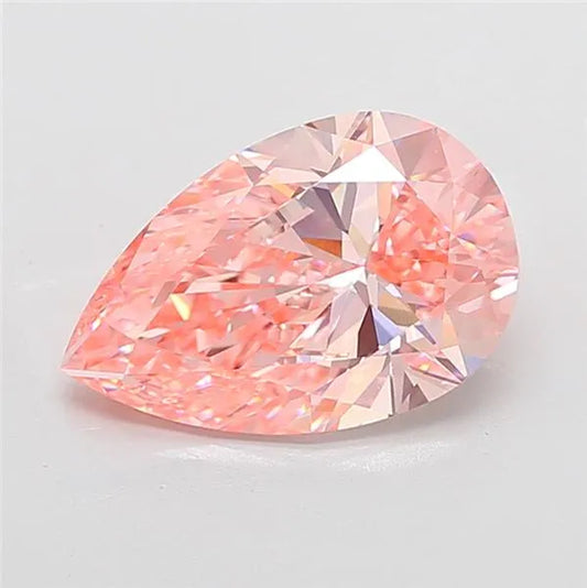5.04ct Pear Lab Grown Diamond (Colour Fancy Vivid Pink, Clarity VS1, IGI Certified)
