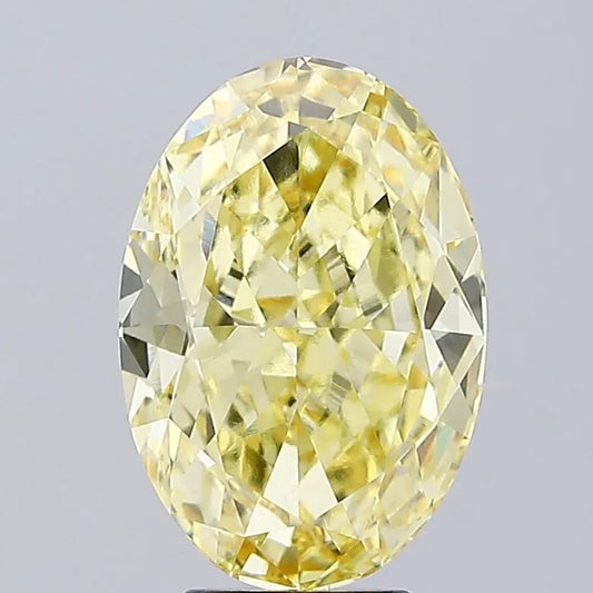 5.10ct Oval Lab Grown Diamond (Colour Fancy Vivid Yellow, Clarity VVS2, IGI Certified)