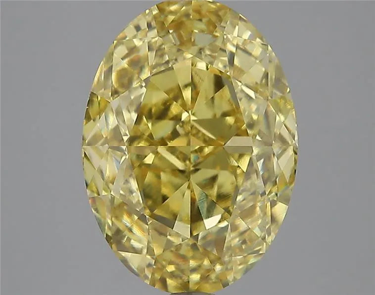 5.11ct Oval Lab Grown Diamond (Colour Fancy Vivid Yellow, Clarity VVS2, IGI Certified)