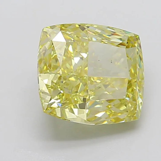 6.59ct Cushion modified Lab Grown Diamond (Colour Fancy Yellow, Clarity VS2, IGI Certified)