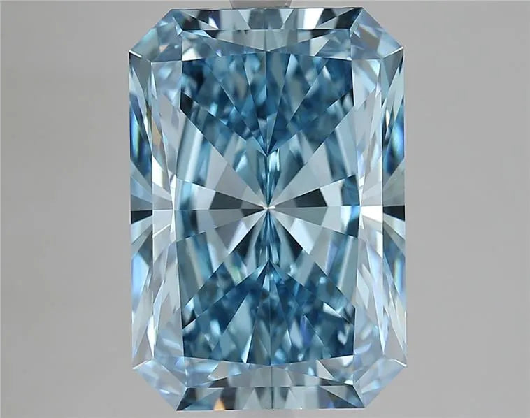 7.08ct Radiant Lab Grown Diamond (Colour Fancy Vivid Blue, Clarity VS1, IGI Certified)