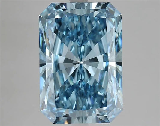 7.08ct Radiant Lab Grown Diamond (Colour Fancy Vivid Blue, Clarity VS1, IGI Certified)