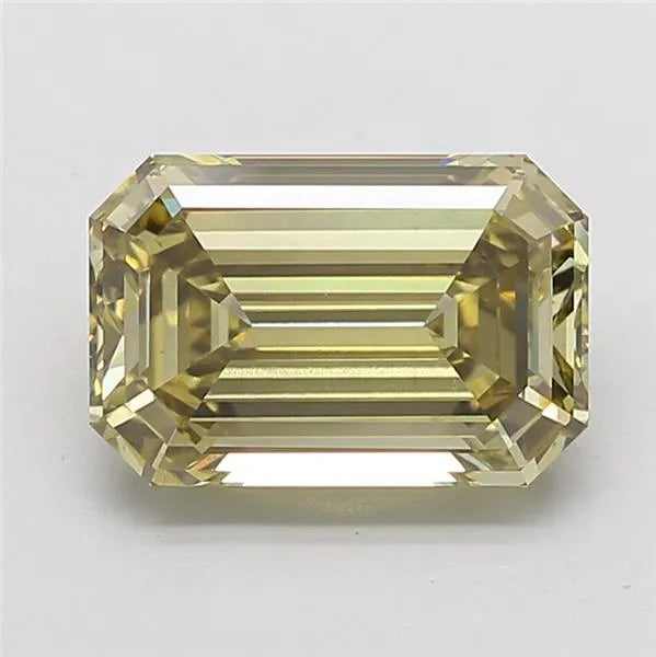 7.34ct Emerald Lab Grown Diamond (Colour Fancy Intense Gray Yellow, Clarity VS1, IGI Certified)